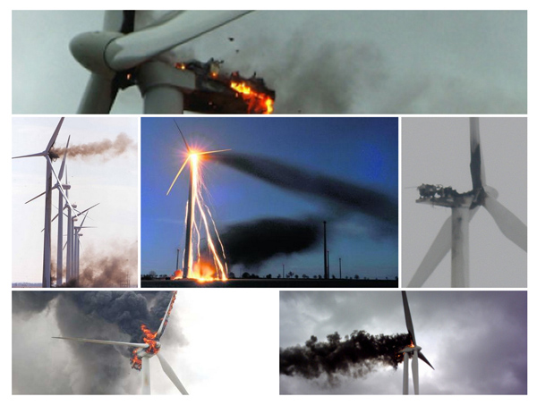 turbine on fire